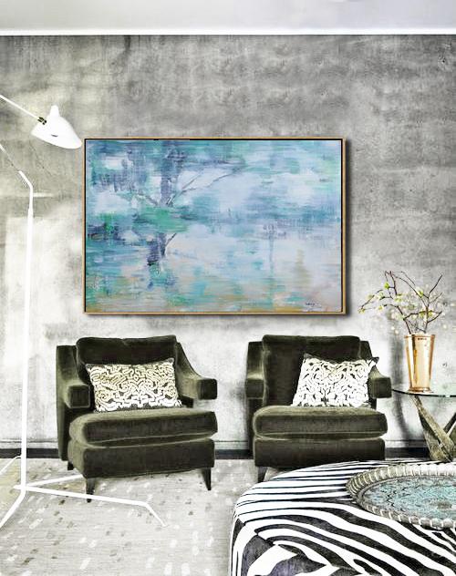 Horizontal Abstract Landscape Painting #LX61C